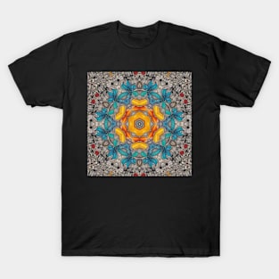 Zentangle Kaleidoscope Flowers T-Shirt